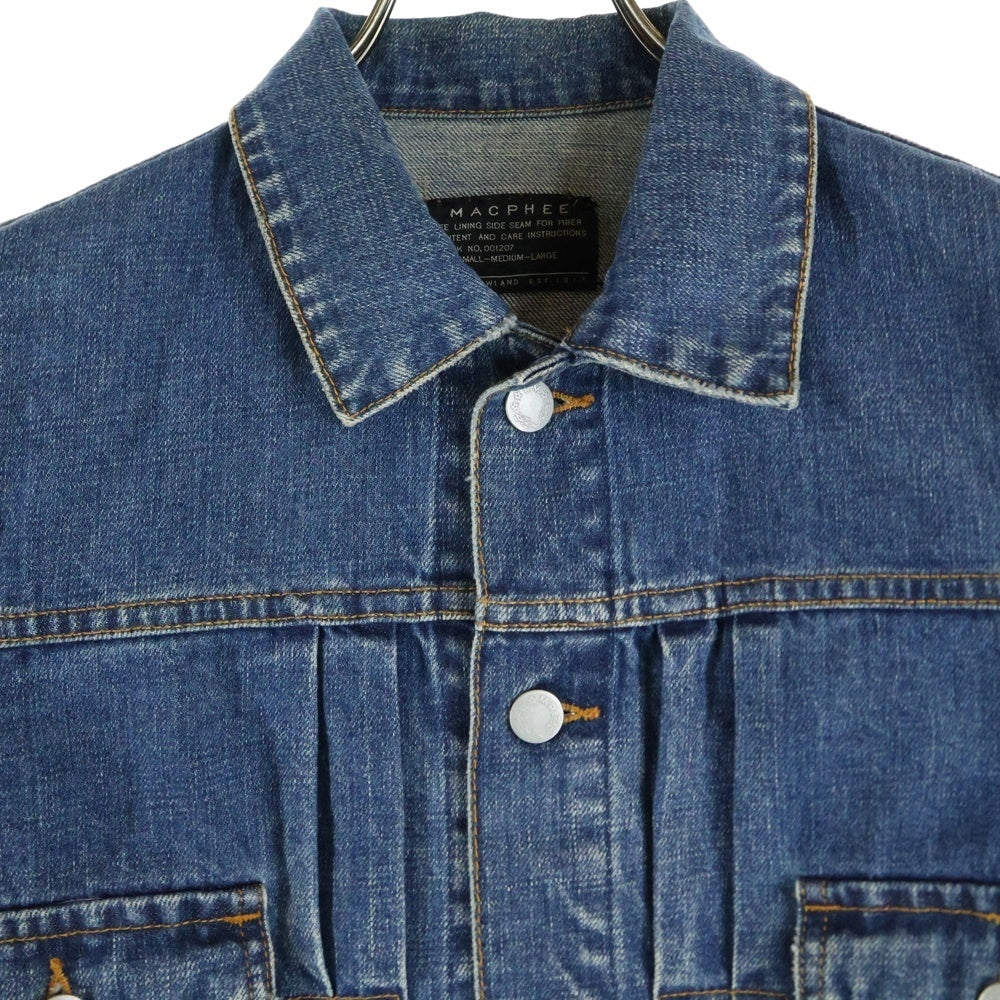 MACPHEE(マカフィ) 2ポケット デニムジャケット Gジャン インディゴ 12-07-64-07103