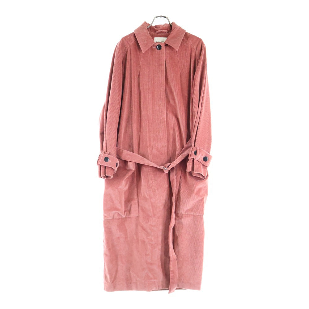 NO BRAND(ノーブランド) MR.LARKIN (ミスターラルキン) コーデュロイ ステンカラーロングコート ピンク