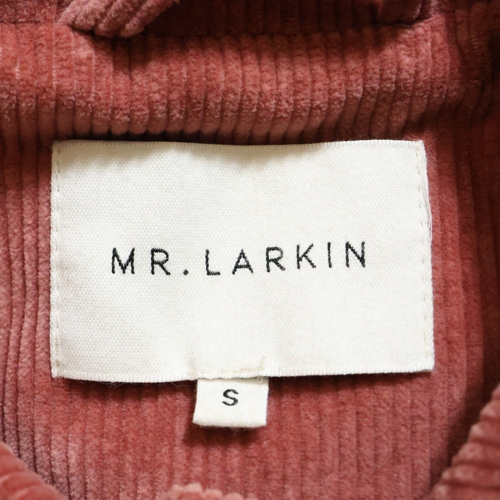 NO BRAND(ノーブランド) MR.LARKIN (ミスターラルキン) コーデュロイ ステンカラーロングコート ピンク