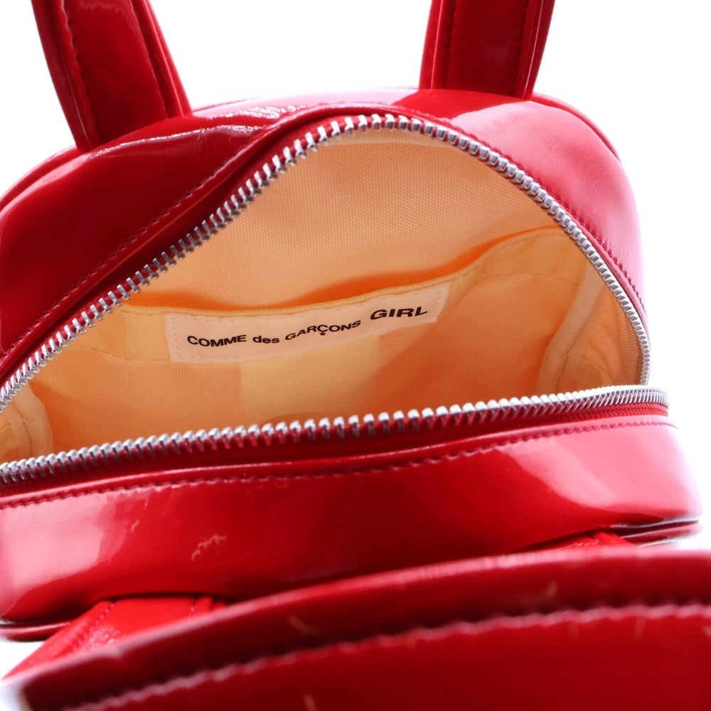 COMME DES GARCONS GIRL(コムデギャルソンガール) ハートドット エナメル ハンドバッグ レッド レディース NM-K 201