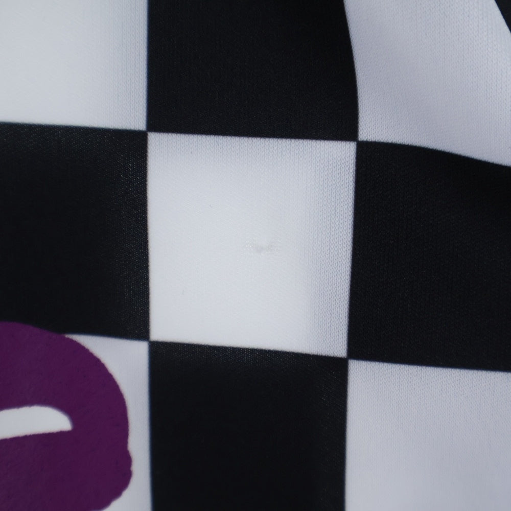 COMME des GARCONS COMME des GARCONS(コムデギャルソンコムデギャルソン) 24SS AD2023 live free with strong will チェッカー ストレッチ クルーネック 長袖Tシャツ レディース RM-T025