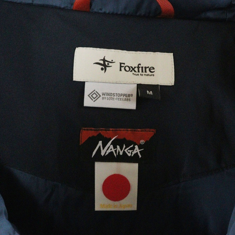 NANGA(ナンガ) ×FOXFIRE フォックスファイヤー フーデッド ナイロン ダウンジャケット パーカー ネイビー