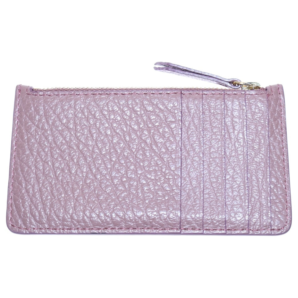 Maison Margiela 11(メゾンマルジェラ11) 4ステッチ レザーフラグメントケース コイン カードケース 財布 コンパクトウォレット ピンクブラウン S56UI0143