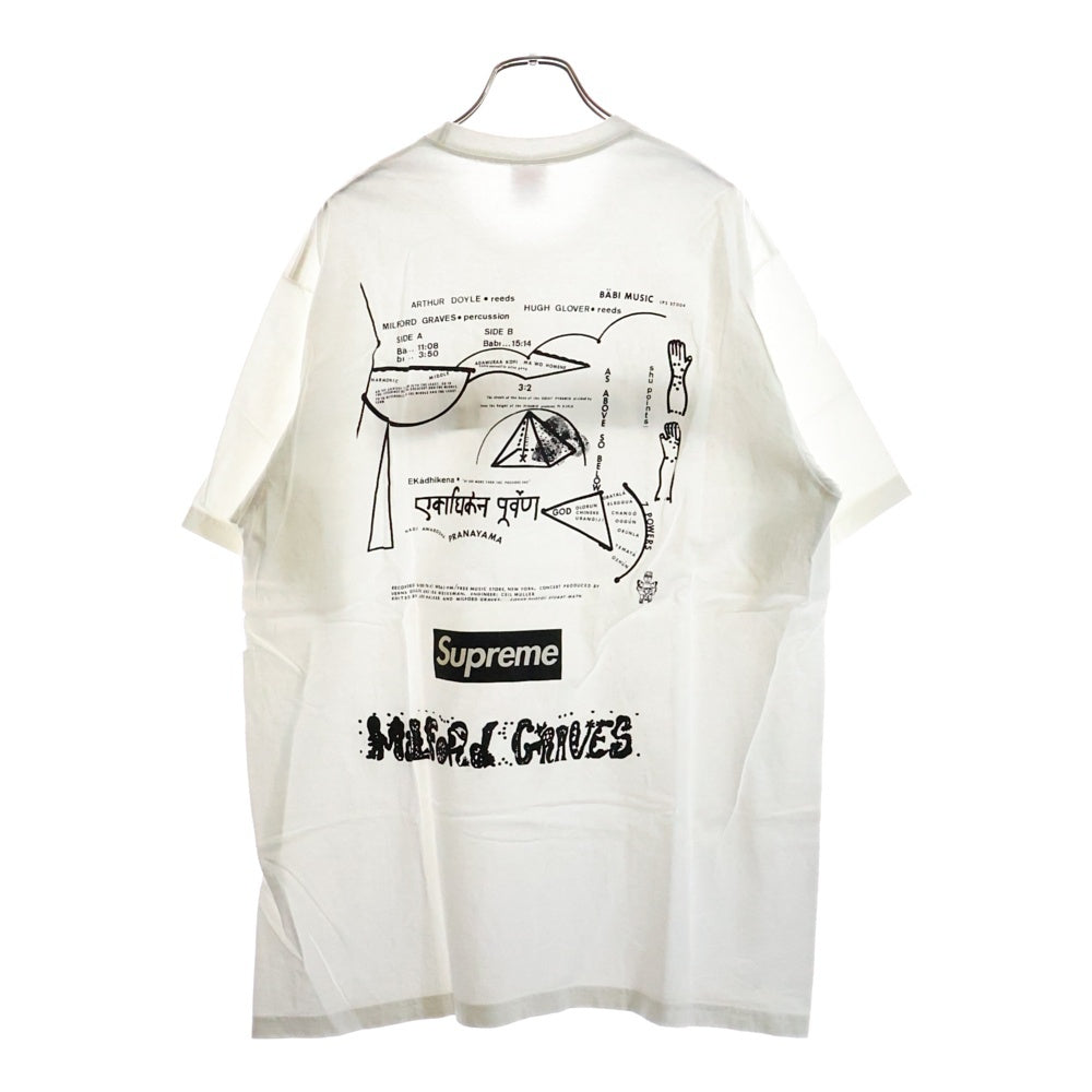 SUPREME(シュプリーム) 22AW Milford Graves Tee ミルフォードグレイブス 両面プリントTシャツ 半袖クルーネックカットソー ホワイト