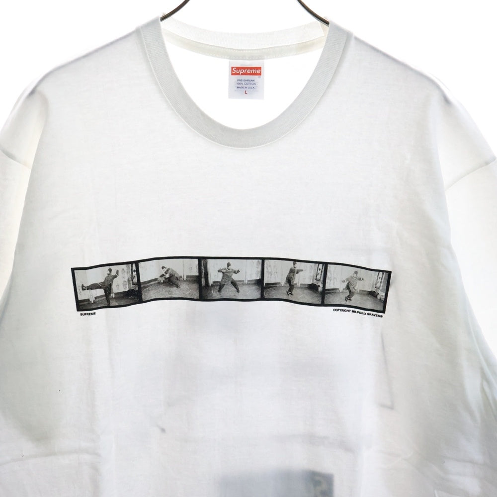 SUPREME(シュプリーム) 22AW Milford Graves Tee ミルフォードグレイブス 両面プリントTシャツ 半袖クルーネックカットソー ホワイト