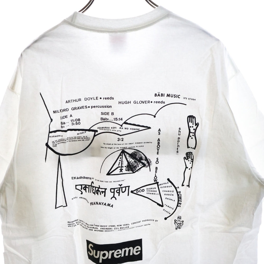 SUPREME(シュプリーム) 22AW Milford Graves Tee ミルフォードグレイブス 両面プリントTシャツ 半袖クルーネックカットソー ホワイト
