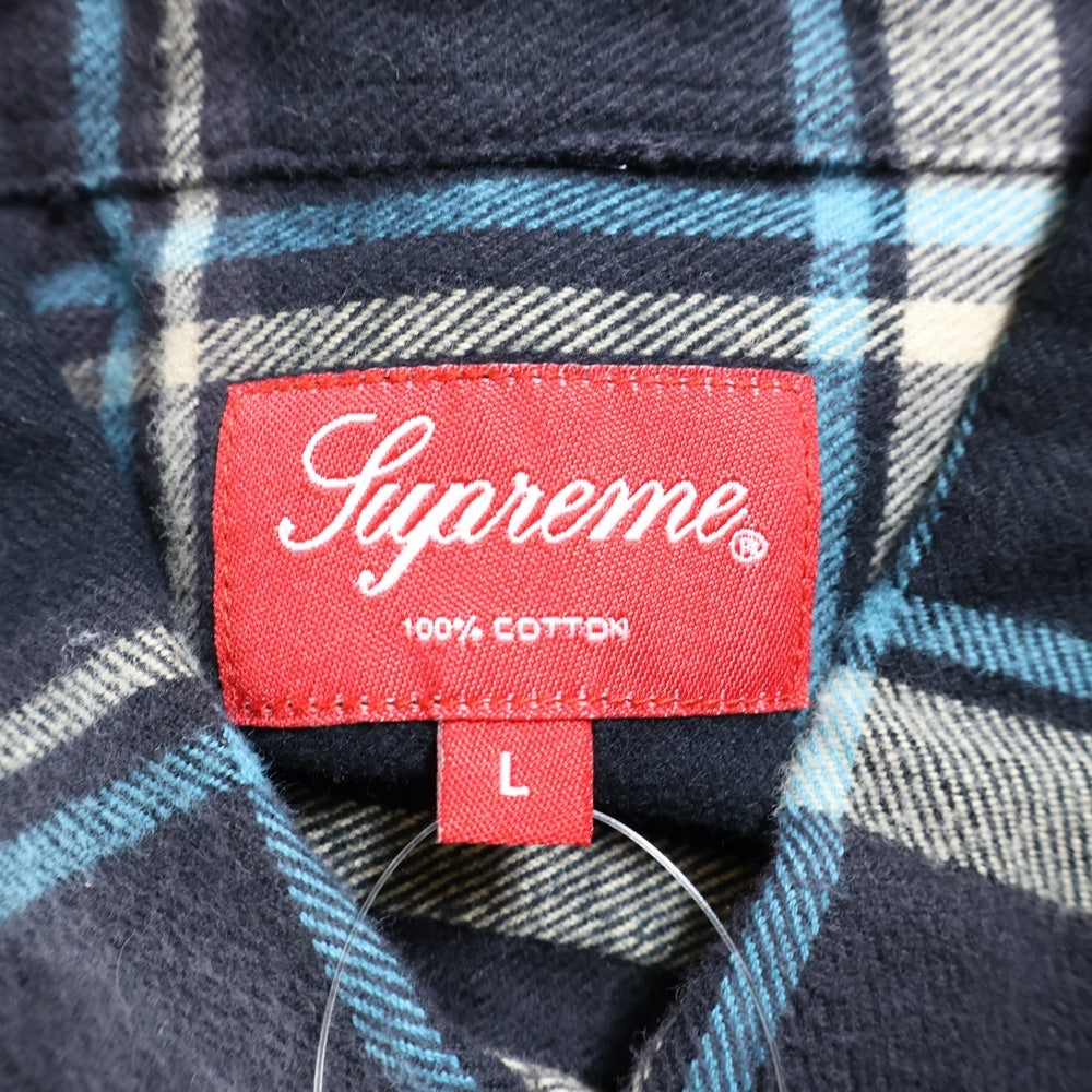 SUPREME(シュプリーム) 19SS Plaid Flannel Shirt タータンチェック プレイドフランネル 長袖ボタンダウンシャツ チャコールグレー