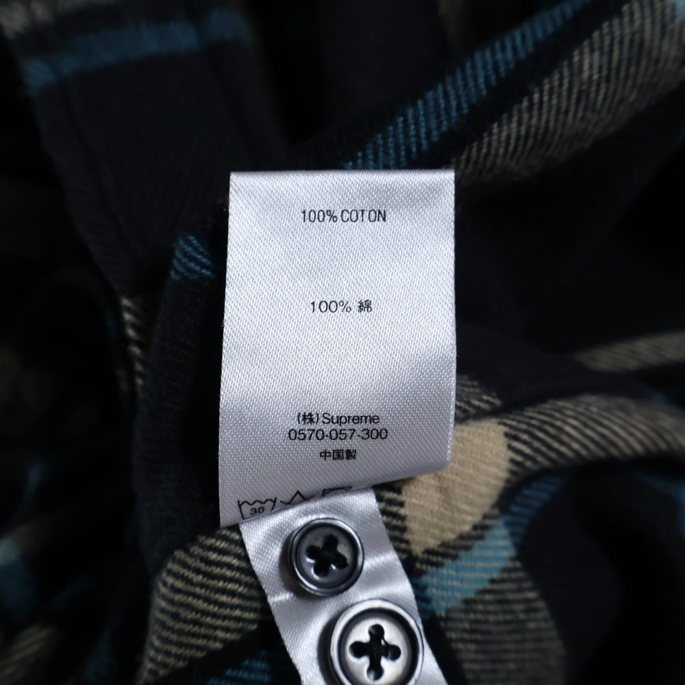 SUPREME(シュプリーム) 19SS Plaid Flannel Shirt タータンチェック プレイドフランネル 長袖ボタンダウンシャツ チャコールグレー