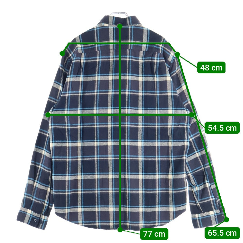 SUPREME(シュプリーム) 19SS Plaid Flannel Shirt タータンチェック プレイドフランネル 長袖ボタンダウンシャツ チャコールグレー
