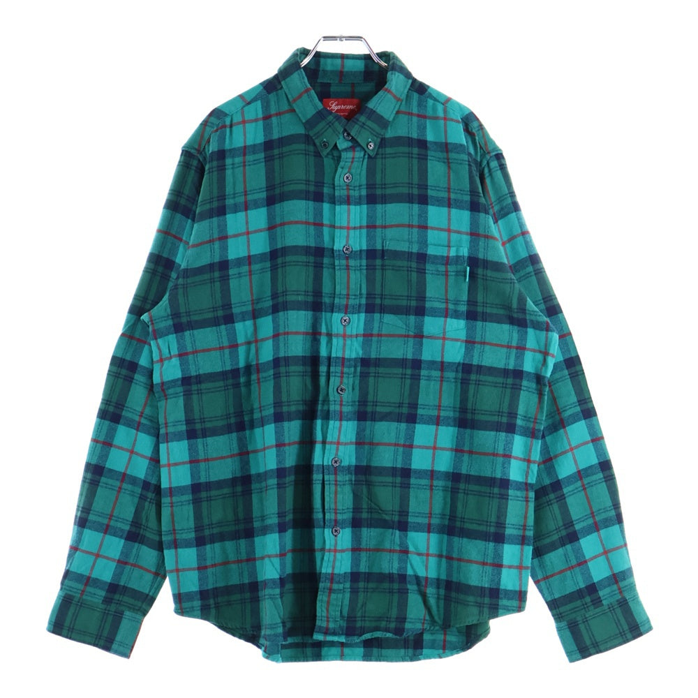 SUPREME(シュプリーム) 18AW Tartan L/S Flannel Shirt タータンチェック フランネル 長袖ボタンダウンシャツ グリーン