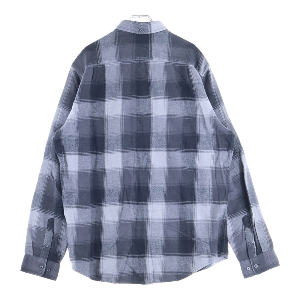 SUPREME(シュプリーム) 18AW Shadow Plaid Flannel Shirt シャドウプレイド フランネル 長袖ボタンダウンシャツ グレー/ブラック
