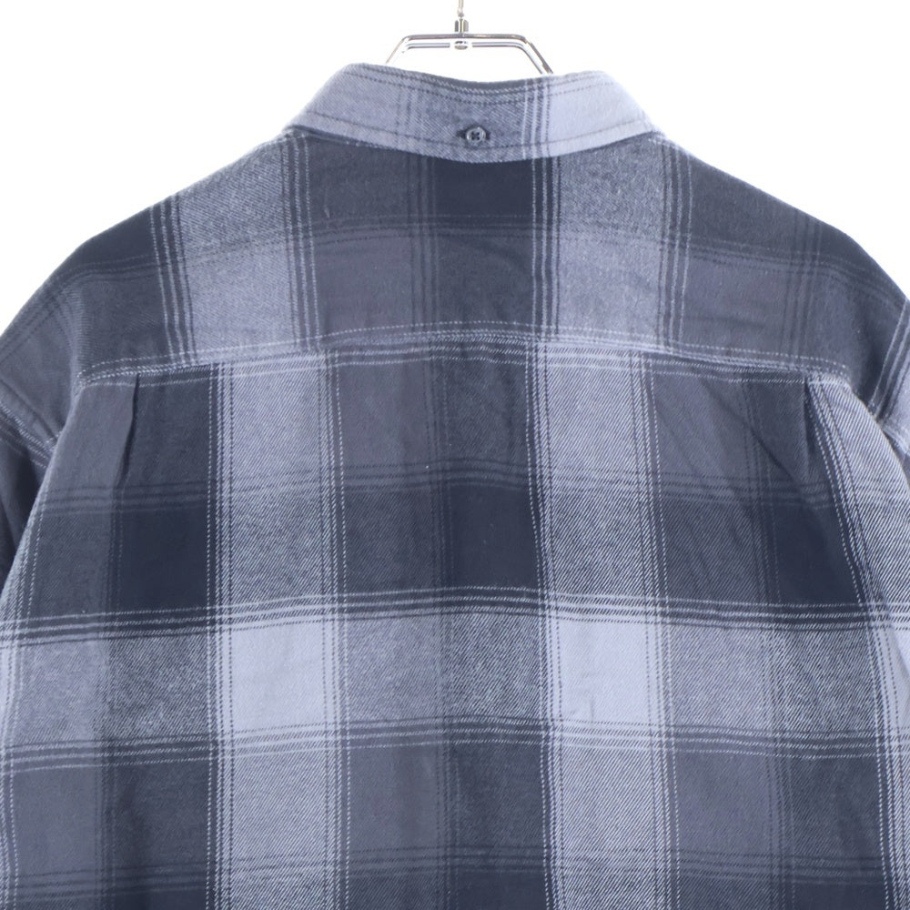 SUPREME(シュプリーム) 18AW Shadow Plaid Flannel Shirt シャドウプレイド フランネル 長袖ボタンダウンシャツ グレー/ブラック
