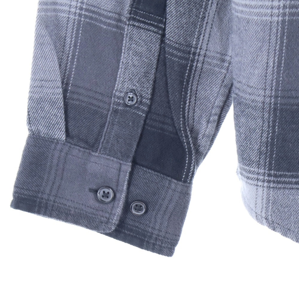 SUPREME(シュプリーム) 18AW Shadow Plaid Flannel Shirt シャドウプレイド フランネル 長袖ボタンダウンシャツ グレー/ブラック