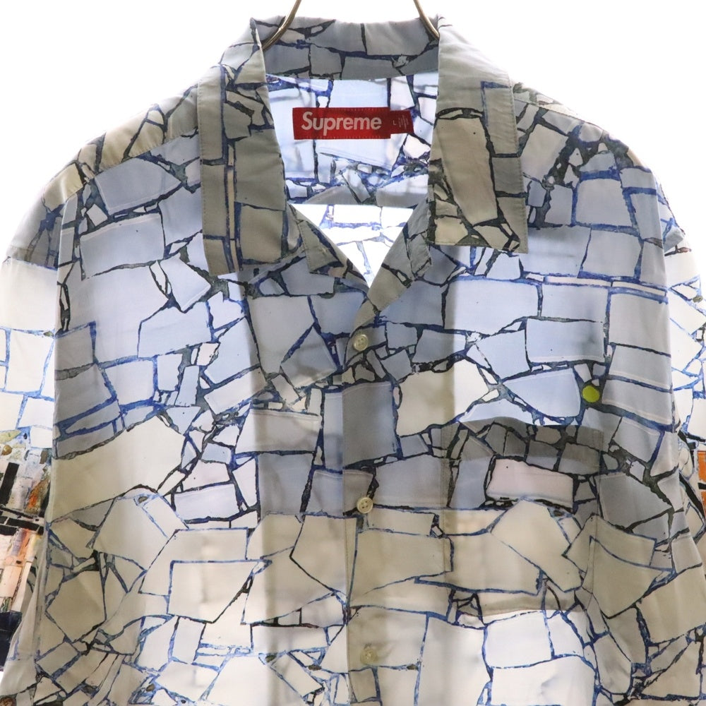 SUPREME(シュプリーム) 24SS Mosaic S/S Shirt モザイク総柄 半袖オープンカラーシャツ マルチカラー