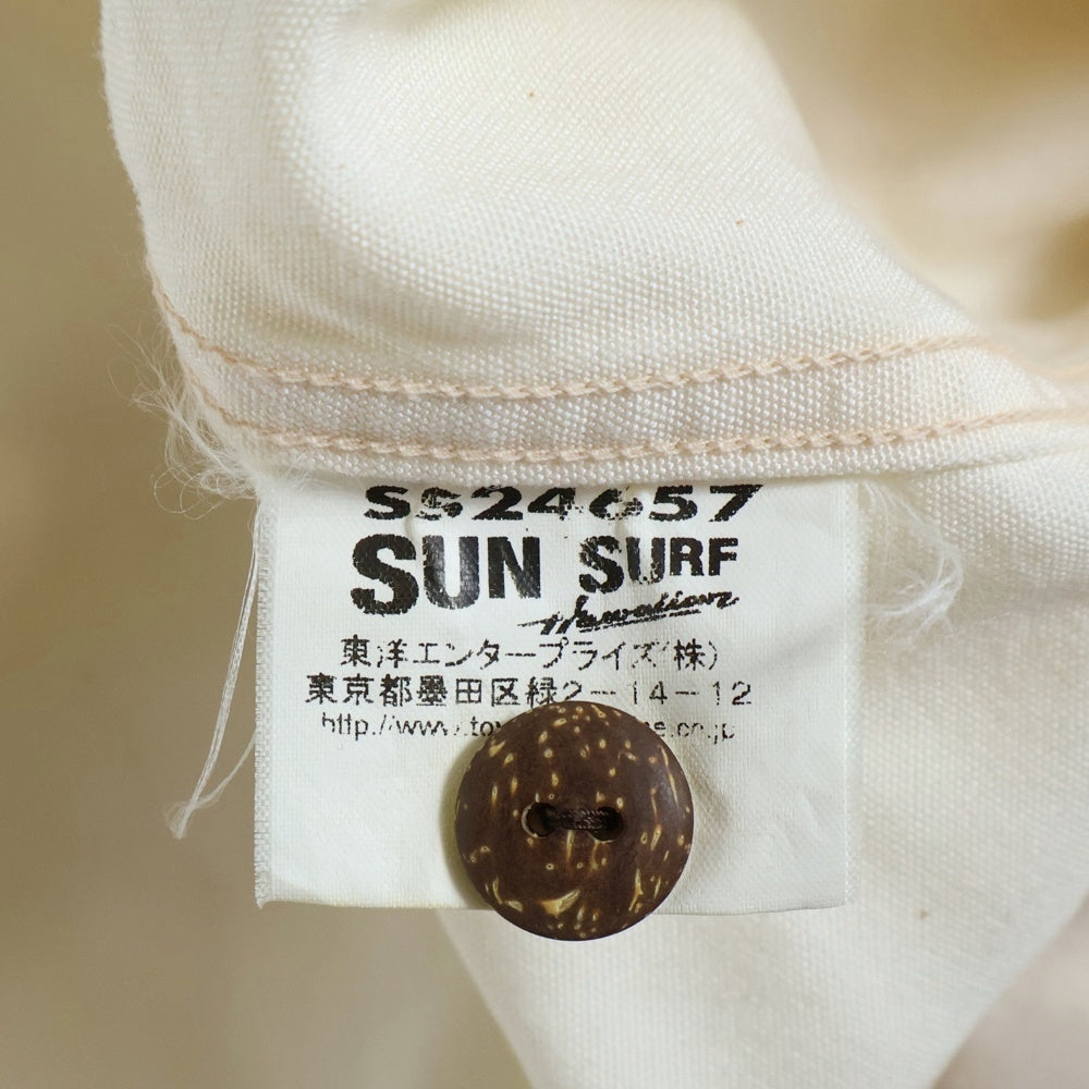 SUN SURF(サンサーフ) 09SS Special Edition PIN UP QUEEN LONG SLEEVE スペシャルエディション ピンアップ クイーン 長袖ハワイアンシャツ アロハシャツ アイボリー SS24657