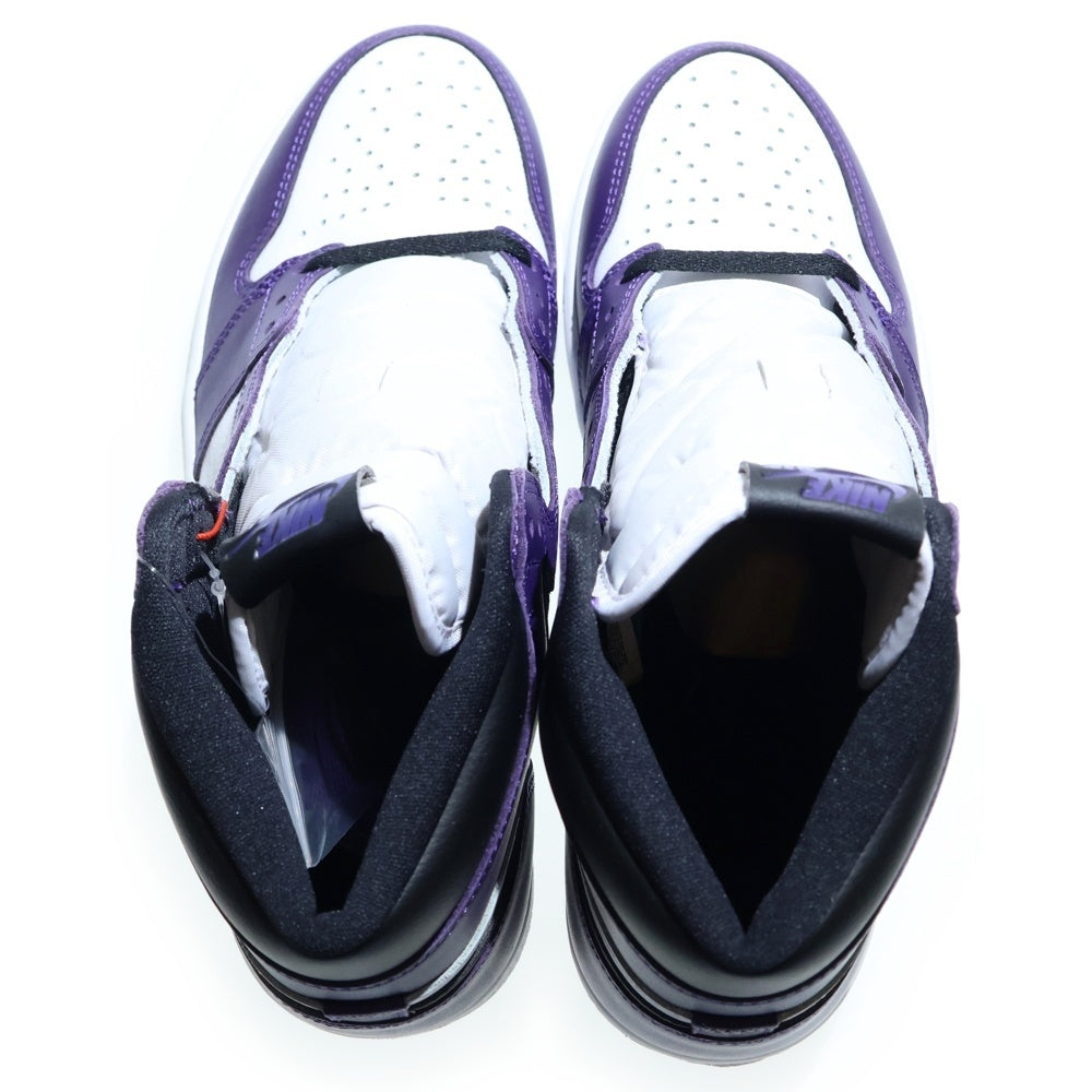 NIKE(ナイキ) AIR JORDAN 1 RETRO HIGH OG COURT PURPLE エアジョーダン1 コートパープル ハイカットスニーカー ホワイト/パープル US10/28cm 555088-500