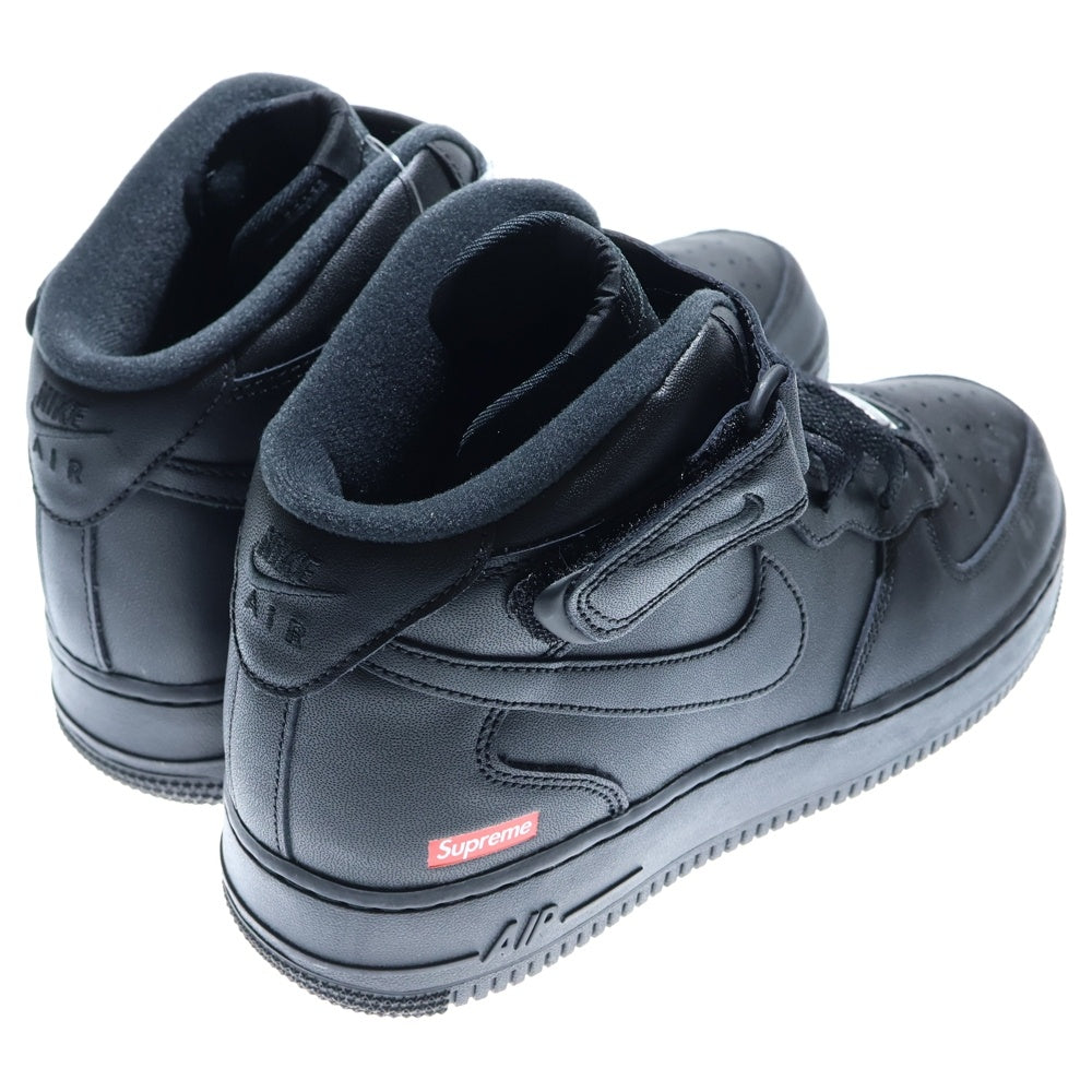 NIKE(ナイキ) ×SUPREME AIR FORCE 1 MID BLACK シュプリーム エアフォース1 ミッドカットスニーカー ブラック US10/28cm FZ8784-001