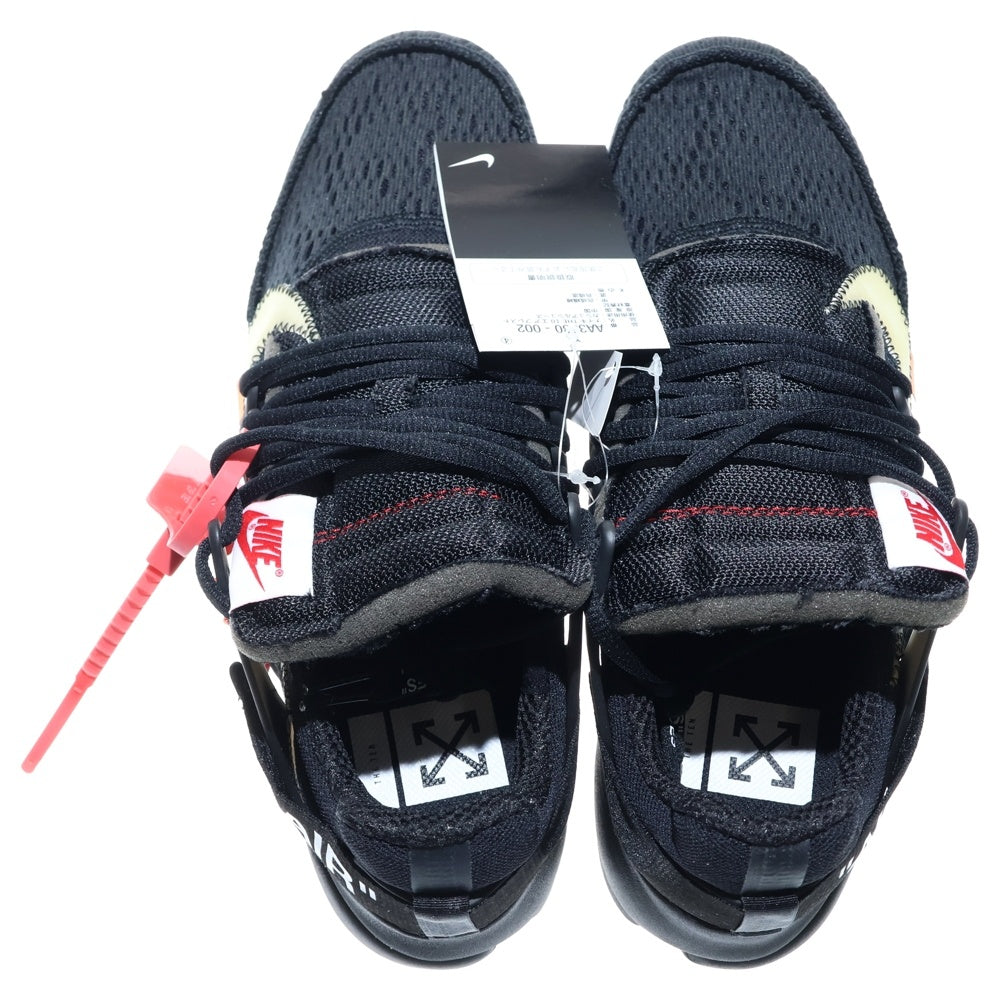 NIKE(ナイキ) ×OFF-WHITE AIR PRESTO オフホワイト エアプレスト ローカットスニーカー ブラック US9/27cm AA3830-002