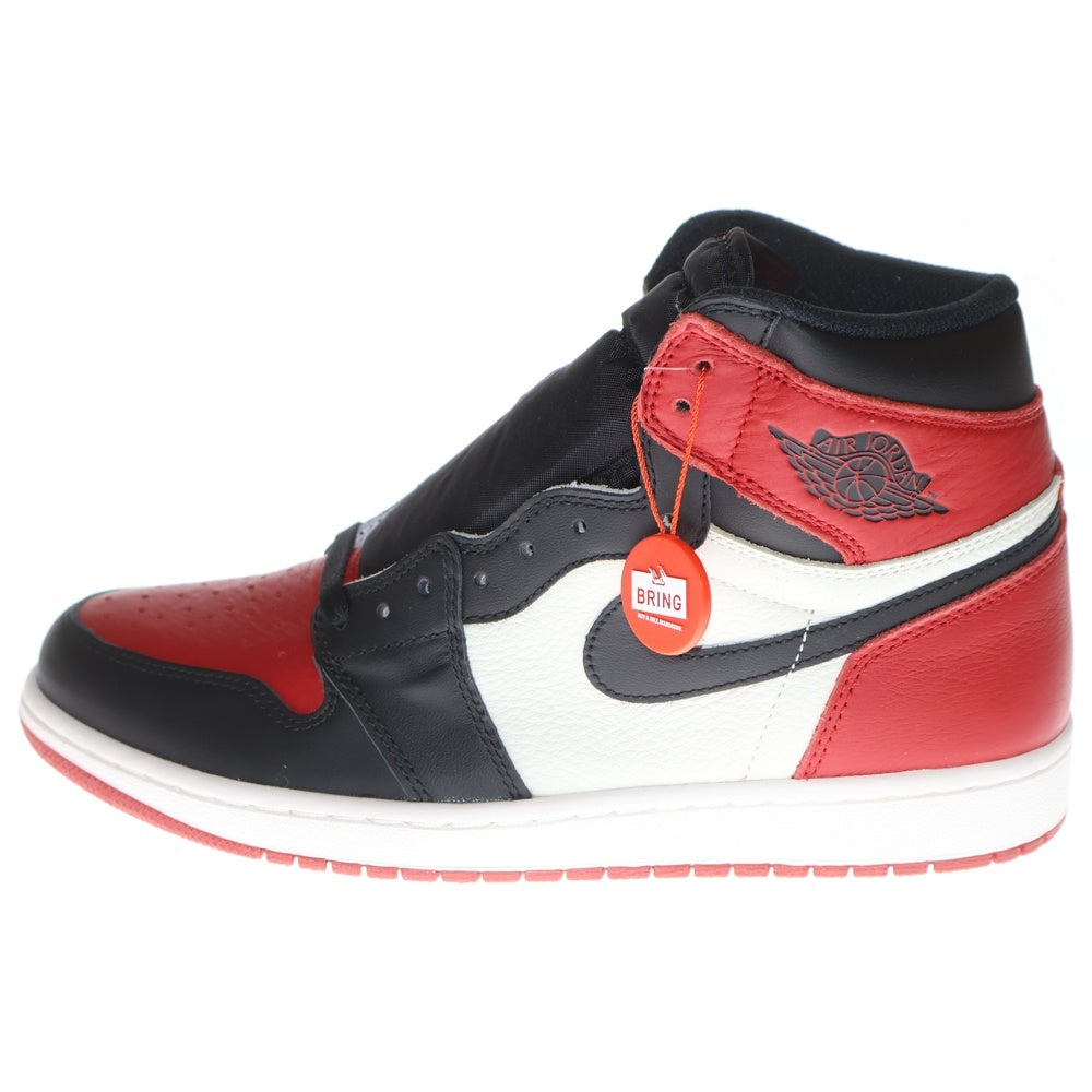 NIKE(ナイキ) AIR JORDAN 1 RETRO HIGH OG BRED TOE エアジョーダン1 ブレッドトゥ ハイカットスニーカー レッド/ブラック US9.5/27.5cm 555088-610