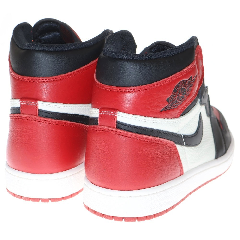 NIKE(ナイキ) AIR JORDAN 1 RETRO HIGH OG BRED TOE エアジョーダン1 ブレッドトゥ ハイカットスニーカー レッド/ブラック US9.5/27.5cm 555088-610