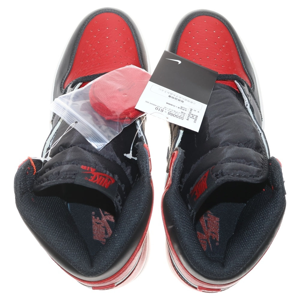 NIKE(ナイキ) AIR JORDAN 1 RETRO HIGH OG BRED TOE エアジョーダン1 ブレッドトゥ ハイカットスニーカー レッド/ブラック US9.5/27.5cm 555088-610