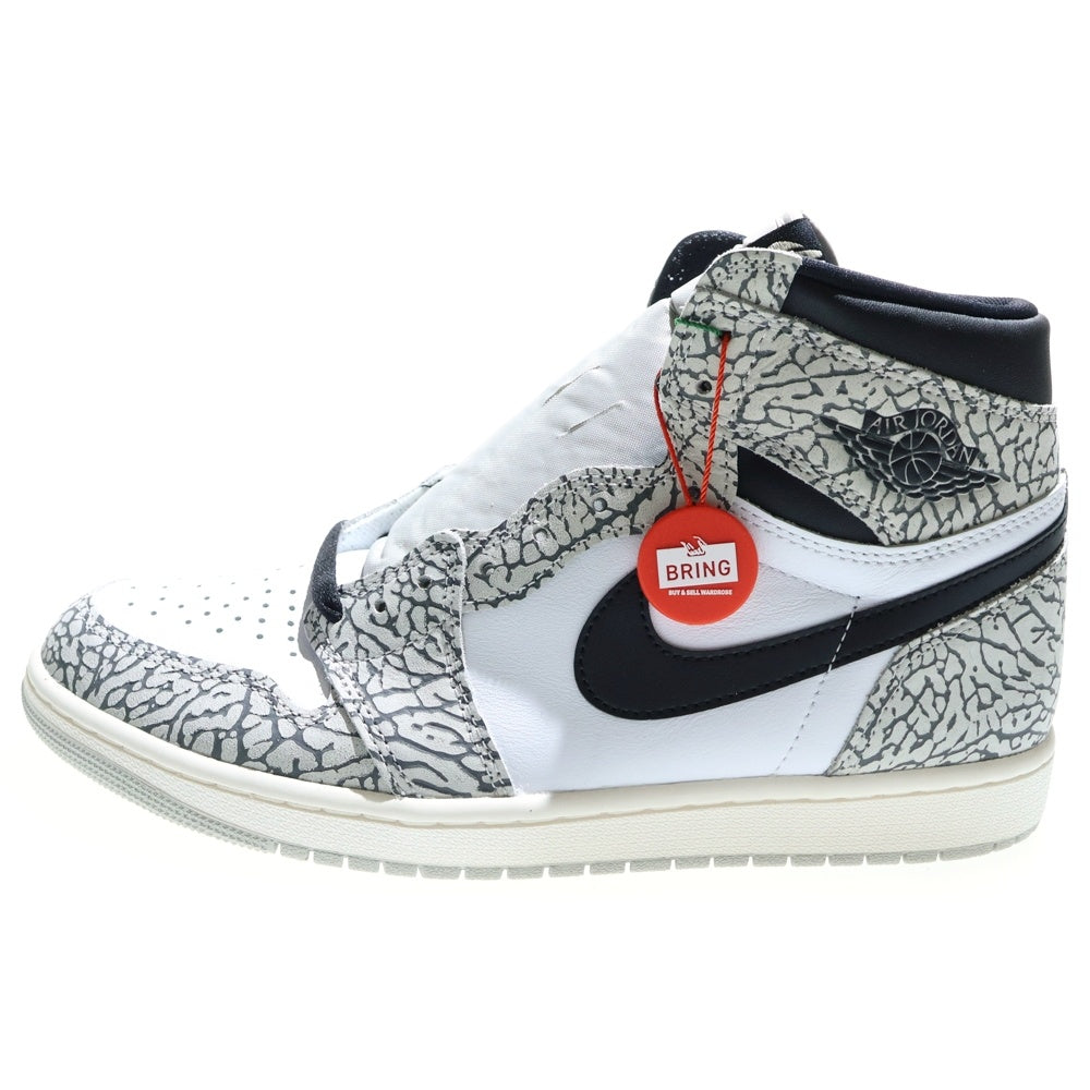 NIKE(ナイキ) AIR JORDAN 1 RETRO HIGH OG WHITE CEMENT エアジョーダン1 セメント ハイカットスニーカー ホワイト/グレー US10/28cm DZ5485-052