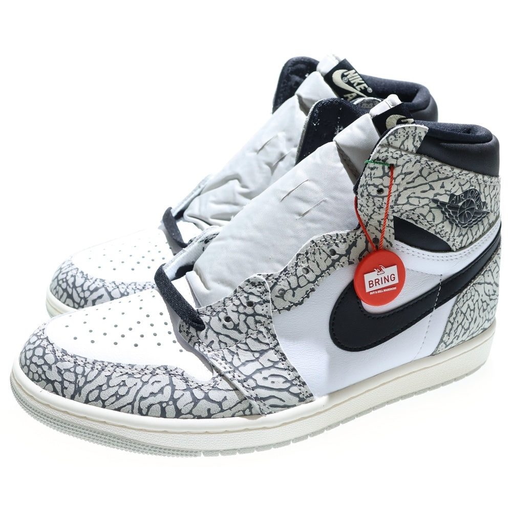 NIKE(ナイキ) AIR JORDAN 1 RETRO HIGH OG WHITE CEMENT エアジョーダン1 セメント ハイカットスニーカー ホワイト/グレー US10/28cm DZ5485-052