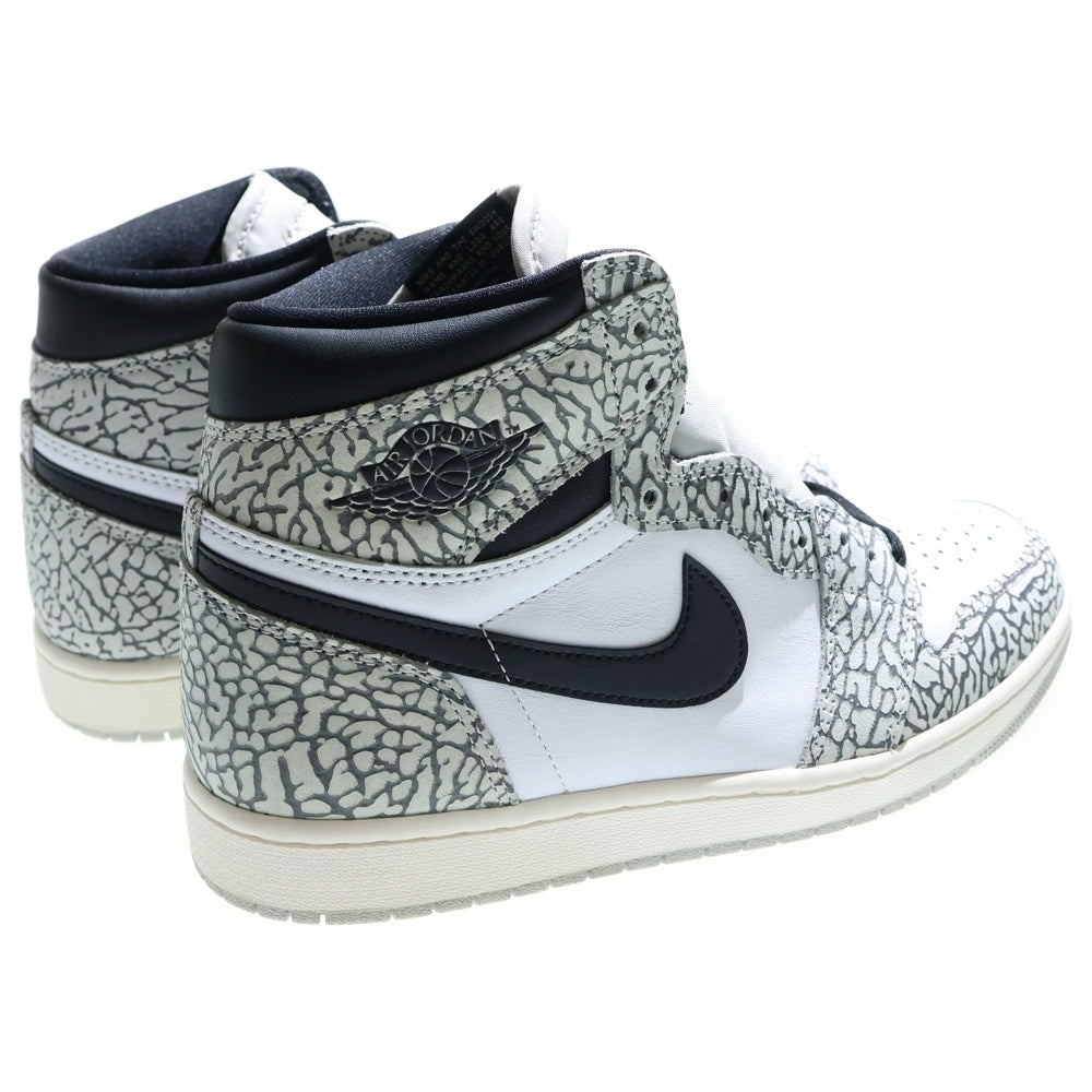 NIKE(ナイキ) AIR JORDAN 1 RETRO HIGH OG WHITE CEMENT エアジョーダン1 セメント ハイカットスニーカー ホワイト/グレー US10/28cm DZ5485-052