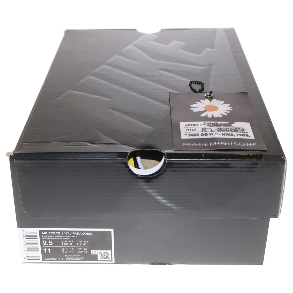 NIKE(ナイキ) ×PEACEMINUSONE AIR FORCE 1 LOW Para-Noise 3.0 ピースマイナスワン エアフォース 1 ローカットスニーカー ブラック US9.5/27.5cm AQ3692-004