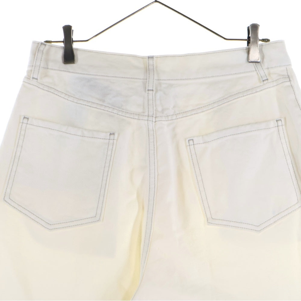 Martin Margiela 1(マルタンマルジェラ) 24SS スラッシュディテール カットオフ デニムパンツ ジーンズ ホワイト S51LA0106 S47399