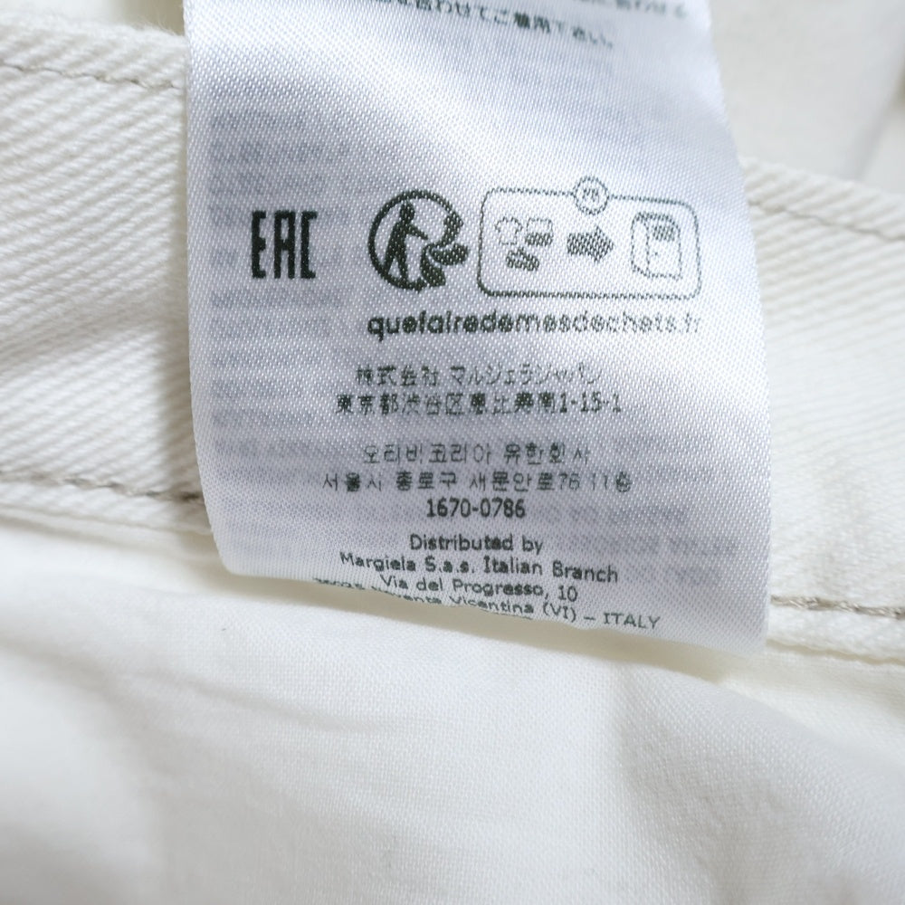 Martin Margiela 1(マルタンマルジェラ) 24SS スラッシュディテール カットオフ デニムパンツ ジーンズ ホワイト S51LA0106 S47399