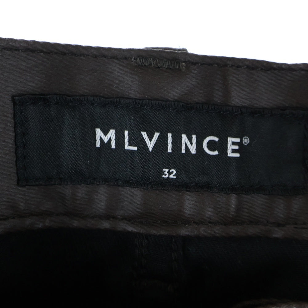 MLVINCE(メルヴィンス) TYPE-2 SLIM CARGO PANTS タイプツー スリム マルチポケット レザー カーゴパンツ ブラウン