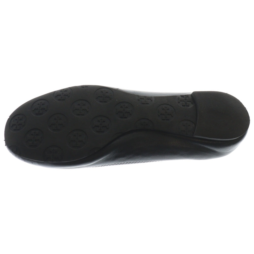 TORY BURCH(トリー バーチ) ロゴデザインプレート ラバーソール フラットシューズ レディース ブラック