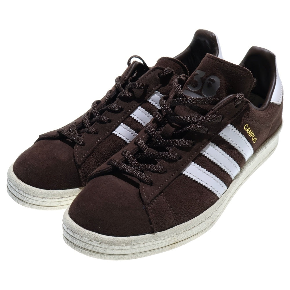 adidas(アディダス) ×A BATHING APE CAMPUS 80'S BROWN アベイシングエイプ オリジナルス キャンパス ローカットスニーカー レディース ブラウン US7.5/25.5cm IF3379