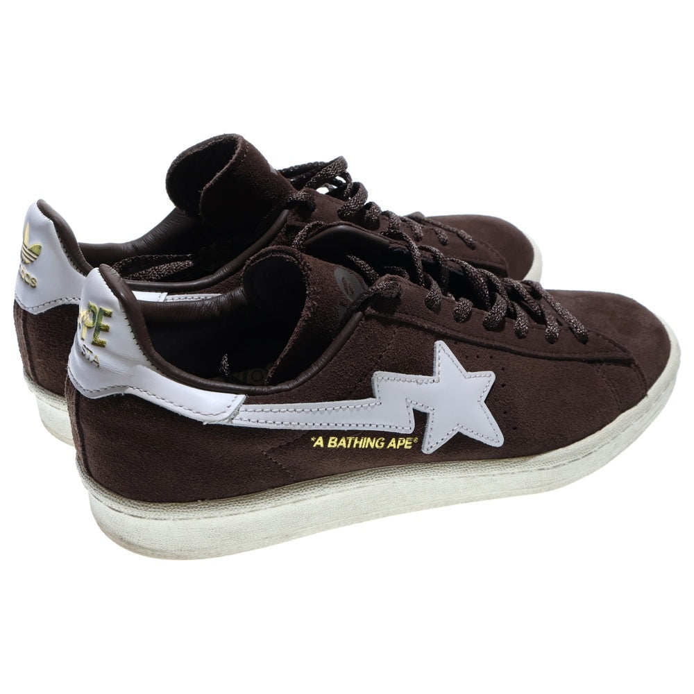 adidas(アディダス) ×A BATHING APE CAMPUS 80'S BROWN アベイシングエイプ オリジナルス キャンパス ローカットスニーカー レディース ブラウン US7.5/25.5cm IF3379