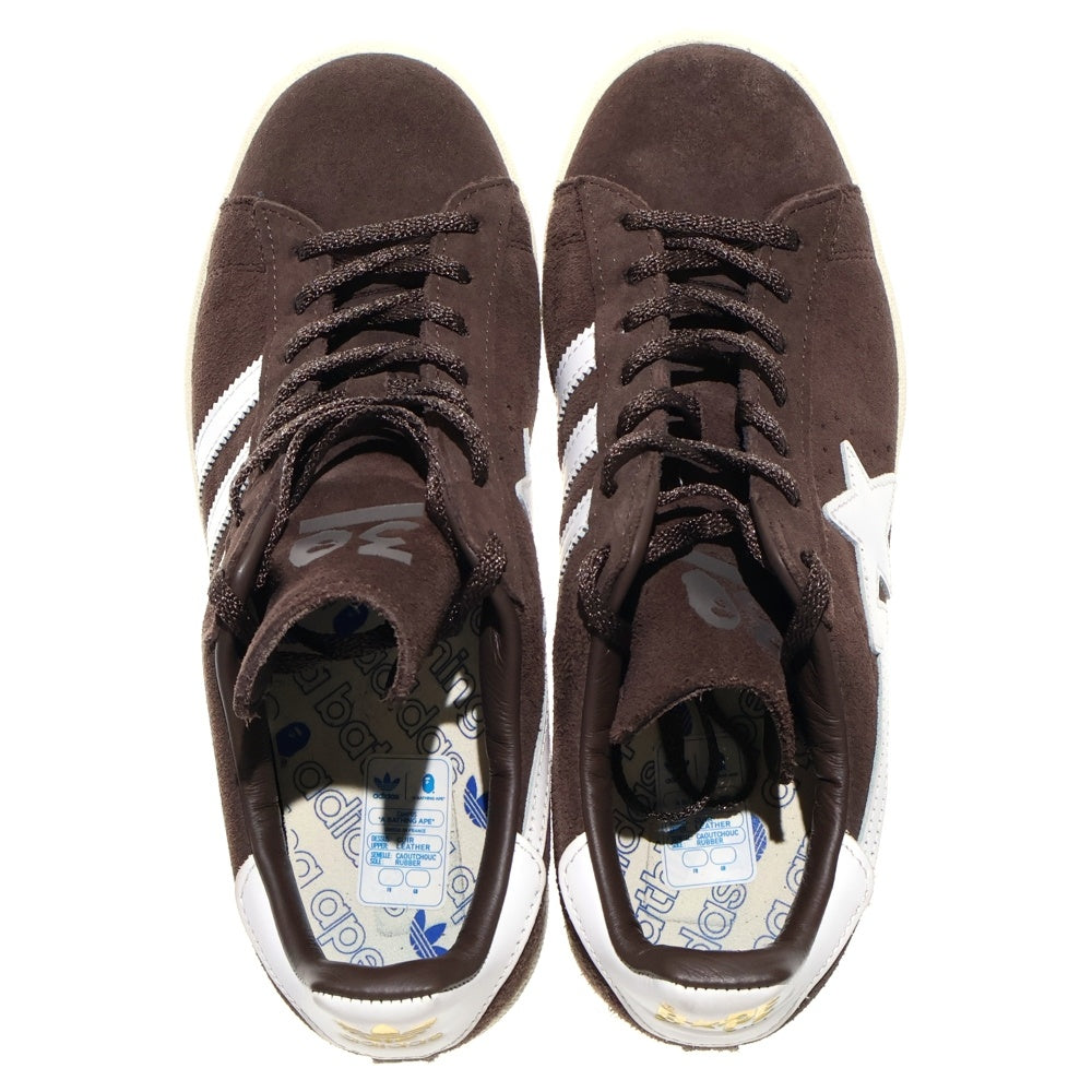adidas(アディダス) ×A BATHING APE CAMPUS 80'S BROWN アベイシングエイプ オリジナルス キャンパス ローカットスニーカー レディース ブラウン US7.5/25.5cm IF3379