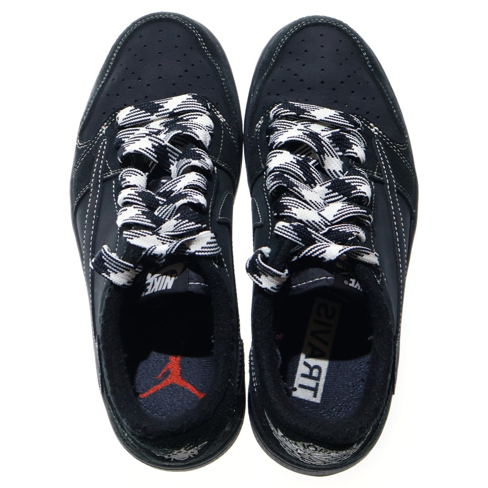 NIKE(ナイキ) ×TRAVIS SCOTT AIR JORDAN 1 LOW OG SP BLACK PHANTOM トラビススコット エアジョーダン1 ブラックファントム ローカットスニーカー レディース DM7866-001