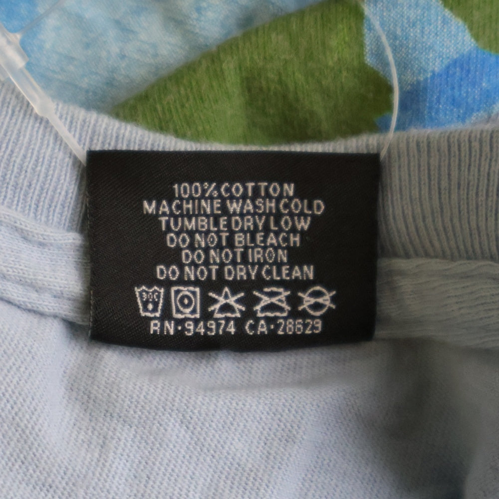 STUSSY(ステューシー) GLOBAL DESIGN CORP グローバル デザイン コープ 両面プリント クルーネック カットソー 半袖Tシャツ ブルー