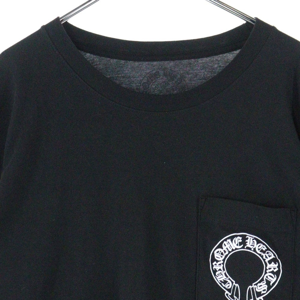 CHROME HEARTS(クロムハーツ) Horseshoe Arm Floral L/S Tee バックホースシュー アームフローラル 長袖Tシャツ カットソー ブラック