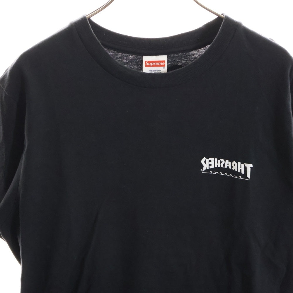 SUPREME(シュプリーム) 24AW ×THRASHER Cross Tee スラッシャー クロス プリント 半袖Tシャツ カットソー ブラック