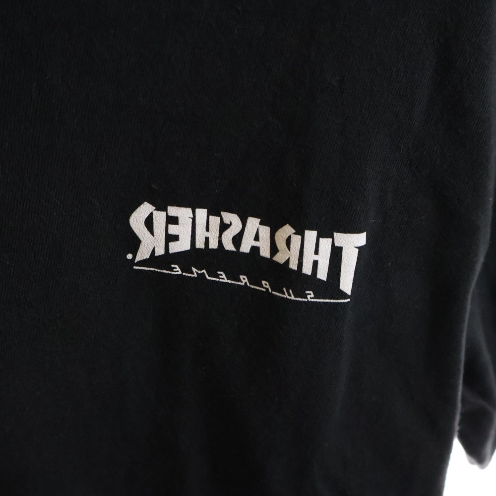 SUPREME(シュプリーム) 24AW ×THRASHER Cross Tee スラッシャー クロス プリント 半袖Tシャツ カットソー ブラック