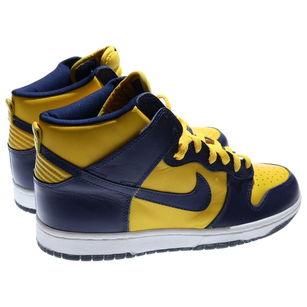 NIKE(ナイキ) 【観賞用 1998年製】 DUNK HIGH MICHIGAN ダンク ハイカットスニーカー ミシガン イエロー/ネイビー US9/27cm 630335-471