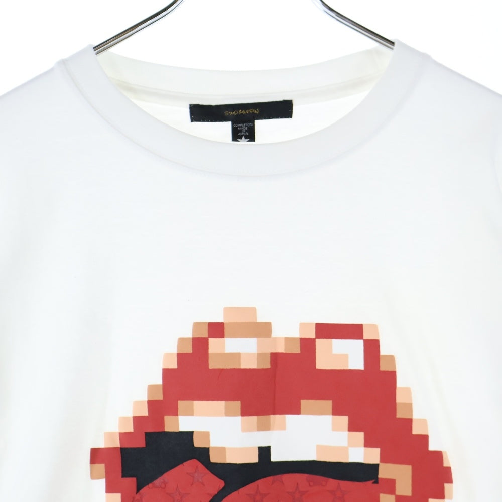 STUD MUFFIN(スタッド マフィン) ピクセルタン 長袖Tシャツ カットソー ホワイト 324-02688