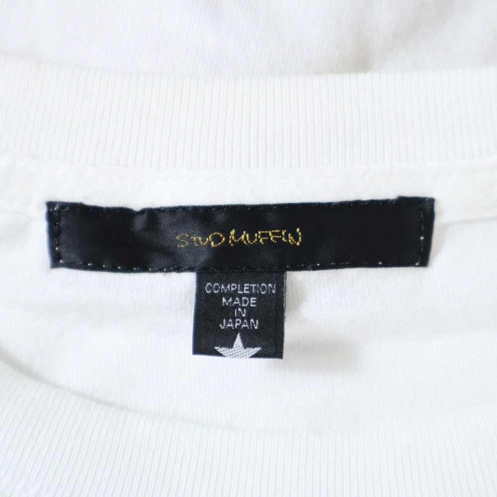STUD MUFFIN(スタッド マフィン) ピクセルタン 長袖Tシャツ カットソー ホワイト 324-02688
