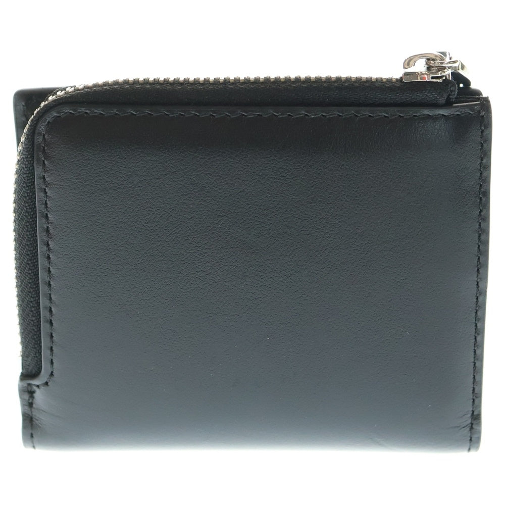 美品　DIESEL　ディーゼル　Dロゴ　1DR　コンパクトウォレット　レザー DIESEL(ディーゼル) 1DR Card Holder Zip オーバルDロゴ 二つ折り財布