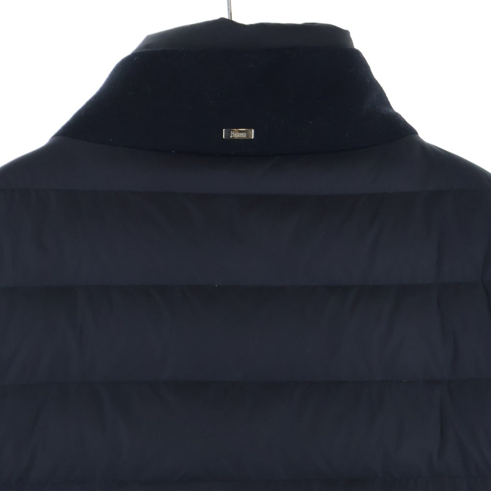 HERNO(ヘルノ) ウール切り替え ジップアップダウンジャケット ブラック P10239D-39601-9300
