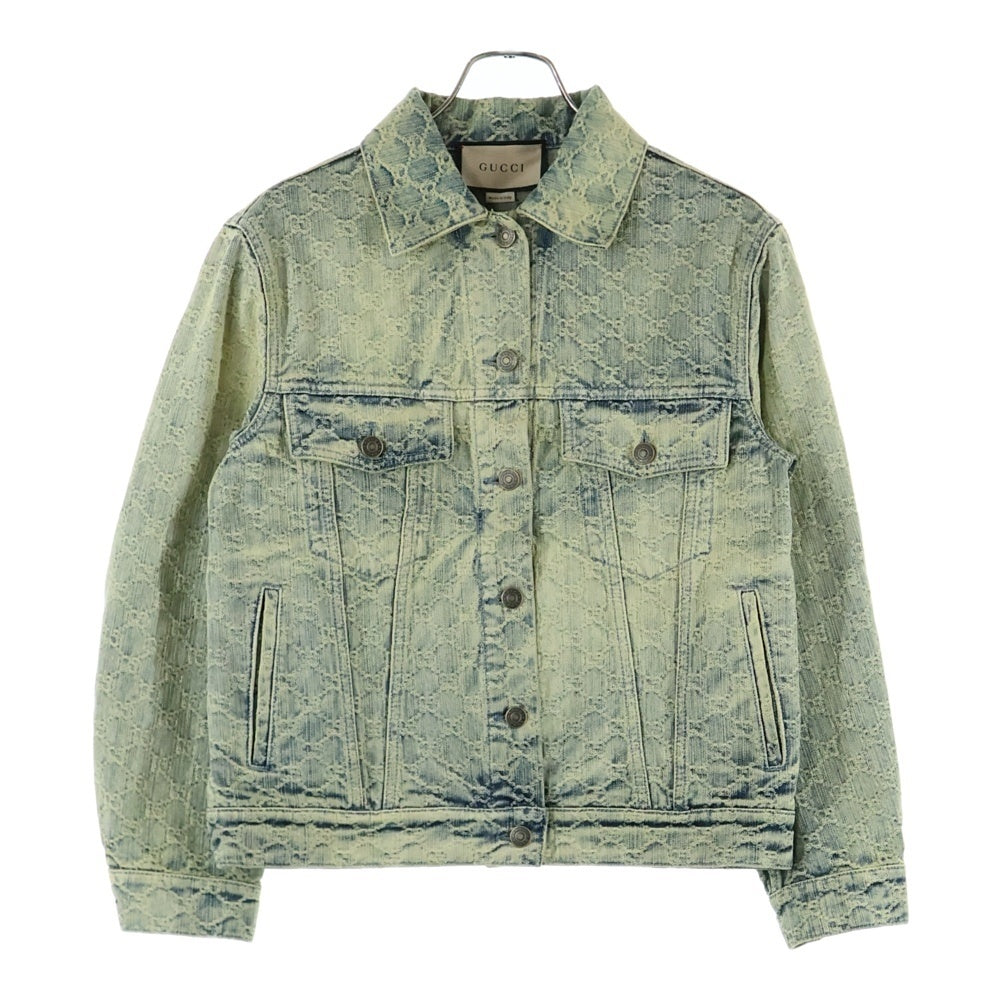 GUCCI(グッチ) 22AW JACQUARD DENIM JACKET ジャガード デニムジャケット Gジャン インディゴ 678791 XDBOK