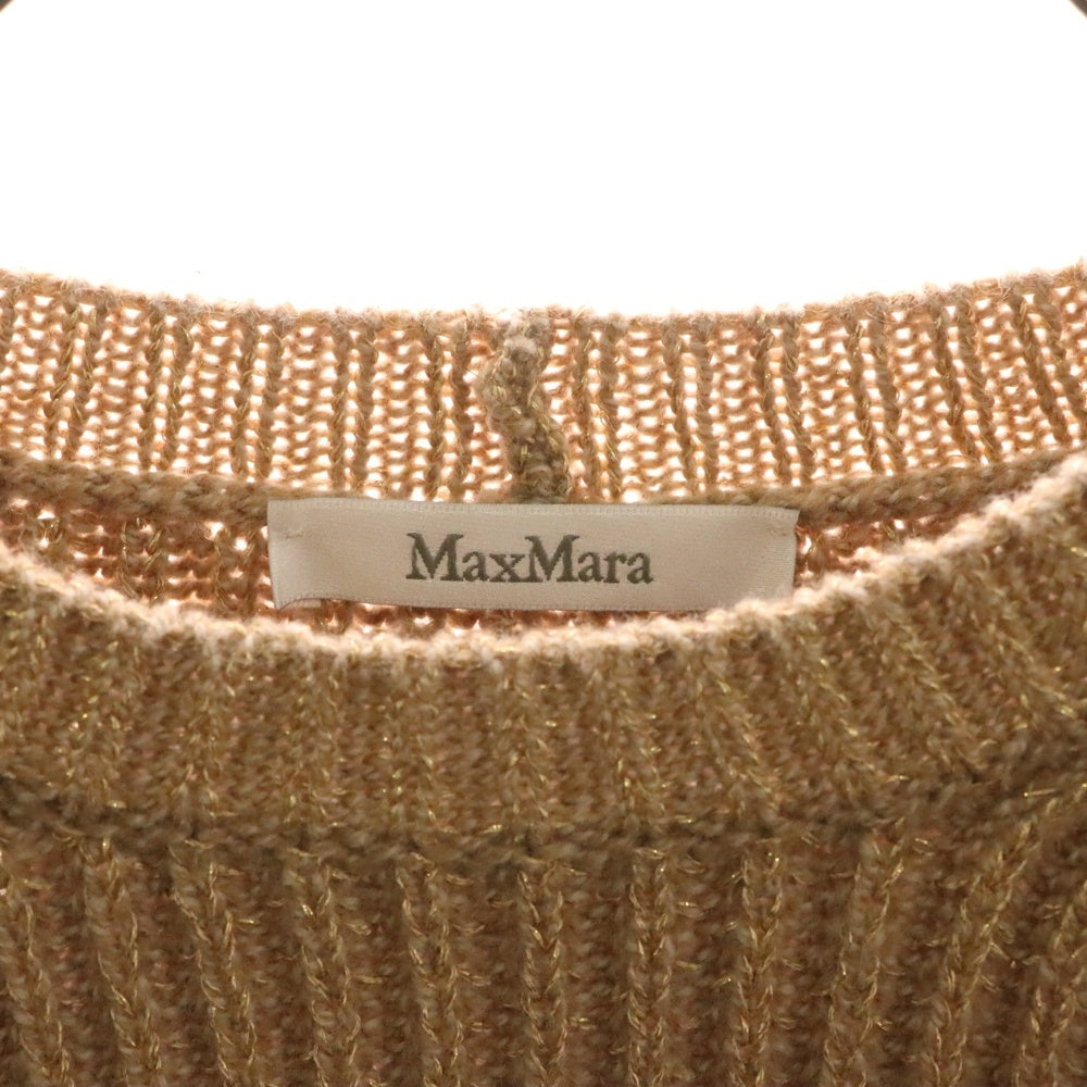 Max Mara(マックスマーラ) フリンジ クルーネックニットセーター レディース ベージュ 13662503 6 70
