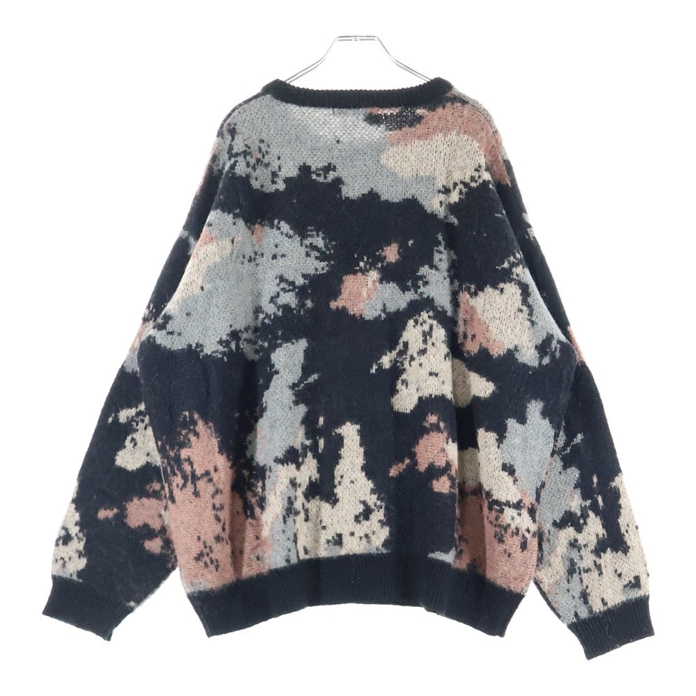 JOURNAL STANDARD(ジャーナルスタンダード) モヘヤミックス スプラッシュクルーネック 総柄 長袖ニットセーター マルチカラー