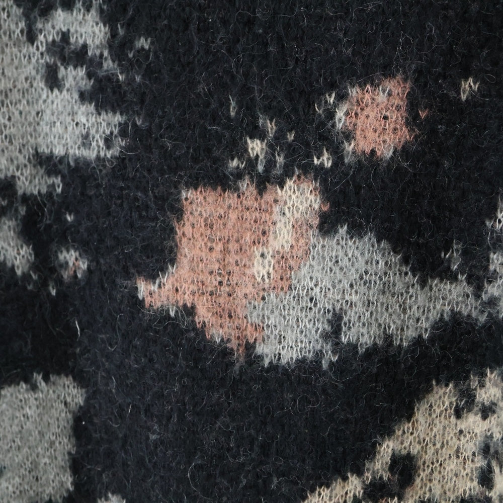 JOURNAL STANDARD(ジャーナルスタンダード) モヘヤミックス スプラッシュクルーネック 総柄 長袖ニットセーター マルチカラー